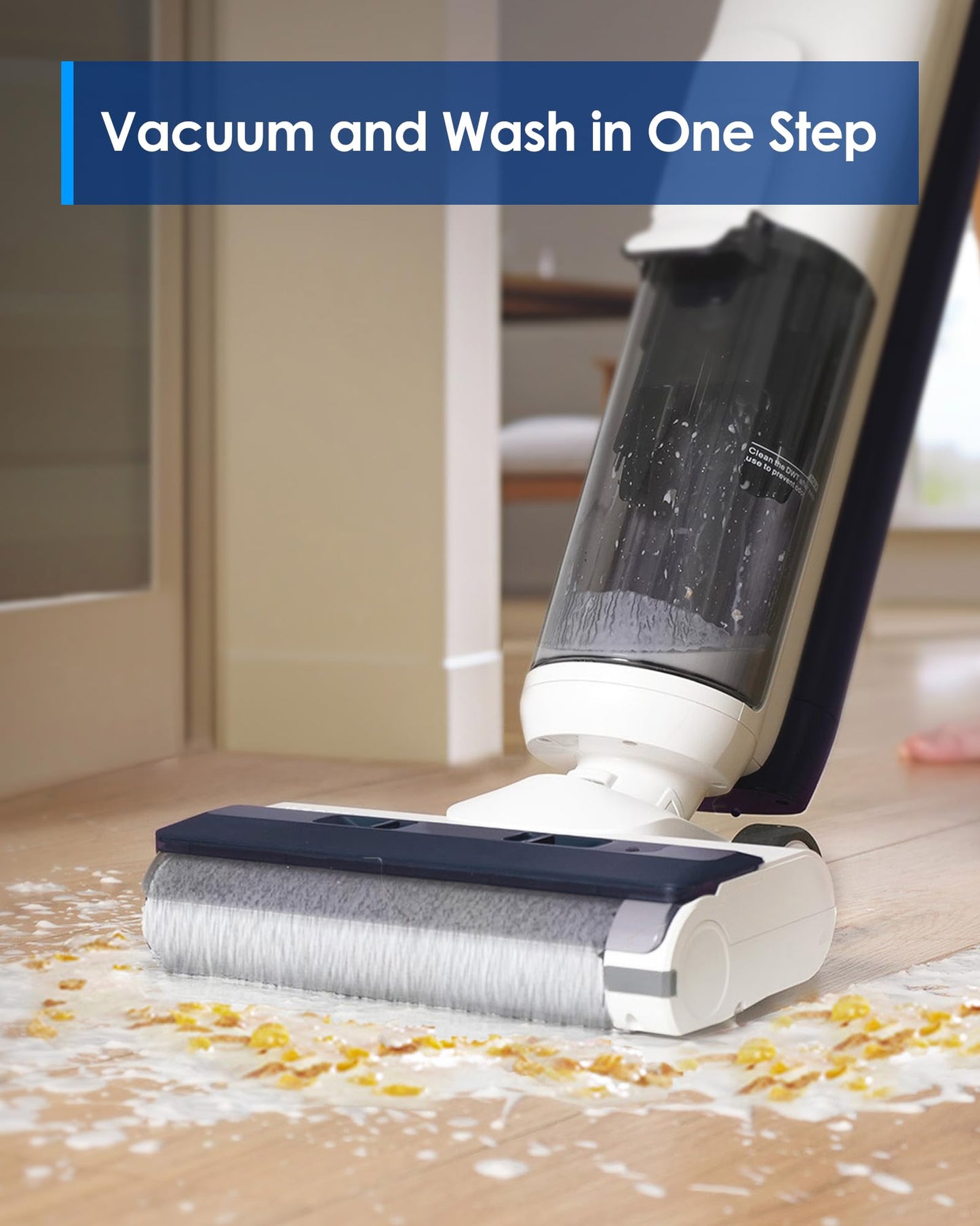 Tineco iFLOOR 5 Breeze Complete Wet Dry Vacuum Cordless Floor Washer, One-Step Cleaning for Hard Floors, Edge Clean, Auto Self-Cleaning, Lightweight & Cordless Design
