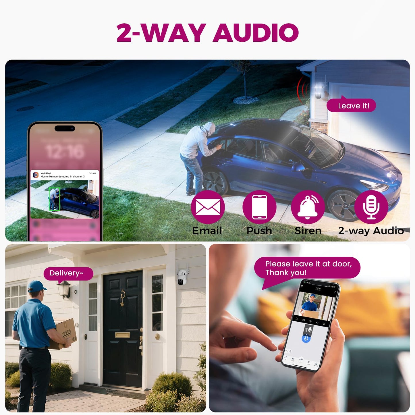 xmartO 16CH 14Pcs 6MP Tri-Lens PTZ Security Camera System, 16CH 4K WiFi 6 Mesh NVR with 500GB NVR, 3-View/Cam, Long Range Wireless, Plug-in 24/7 Home Surveillance, AI Detection, No Monthly Fees