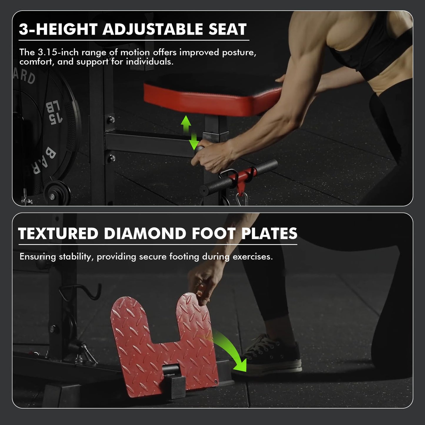 Mikolo LAT Pulldown Machine, LAT Row Cable Machine with Leg Hold Down Attachment, LAT Tower with Cable Row Attachment, Cable Machine Home Gym, Red