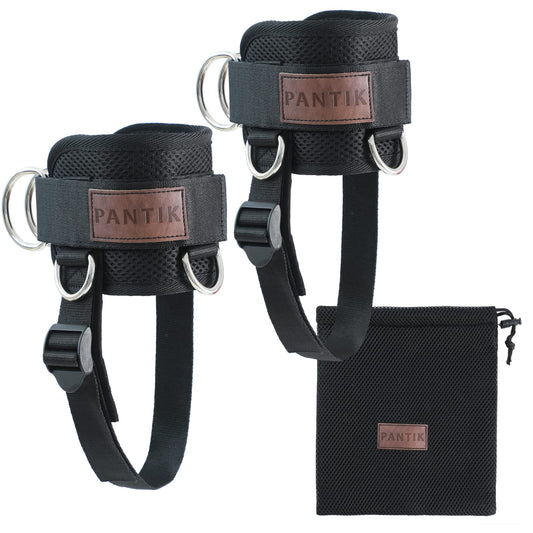 PANTIK Ankle Strap for Cable Machine Adjustable Cable Ankle Attachments for Gym Comfort fit Neoprene Padded Steel Double D-Ring Ankle Cuffs for Cable Kickbacks, Lift The Butts, Tone The Legs