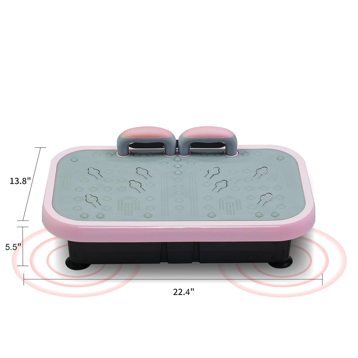 Silent Vibration Plate Exercise Machine for Weight Loss, (Light Pink)