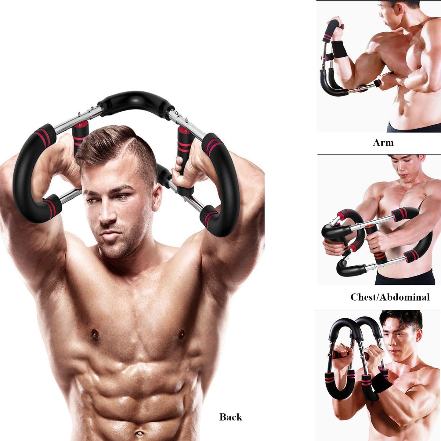 Twister Arm Trainer Adjustable 60-100lb Chest Shoulder Forearm Strength System Portable Full Body Workout Equipment for Home Gym Men Women Fitness Training