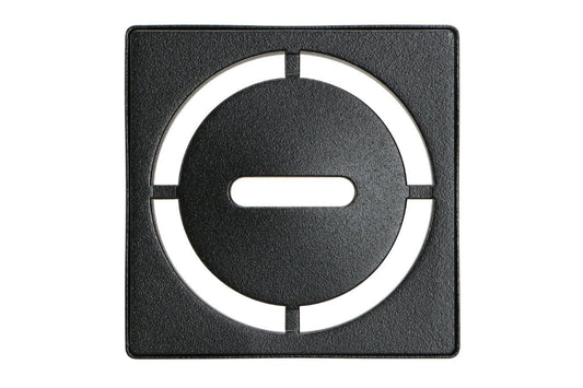 Schluter Kerdi-Drain Pure Shower Grate Kit with Integrated Bonding Flange - Ideal for Tile Showers - Stainless Steel, 4" Grate, Square, Matte Black Grate Finish - KDIF4GRKMGSD8