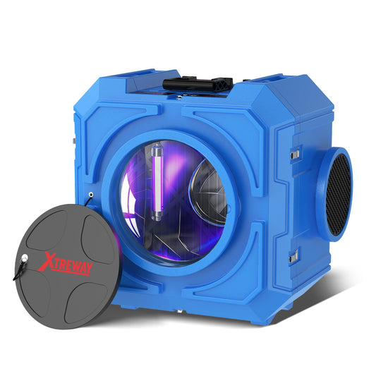 650CFM Hepa Air Scrubber with 4-Stage Filtration, Negative Air Machine, Stackable Commercial Air Purifier with MERV-10/HEPA/Carbon Filters for Water Damage, Construction, Industrial and Home Use