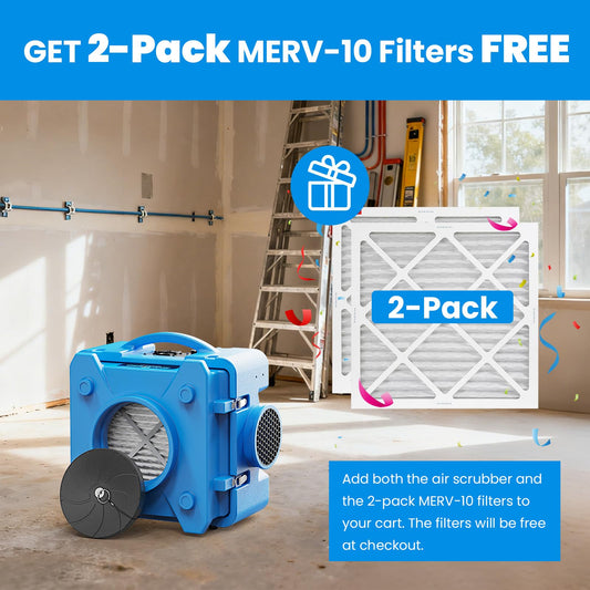 CADPXS Shield-550 Air Scrubber Blue and 12" Inlet Duct Bundle