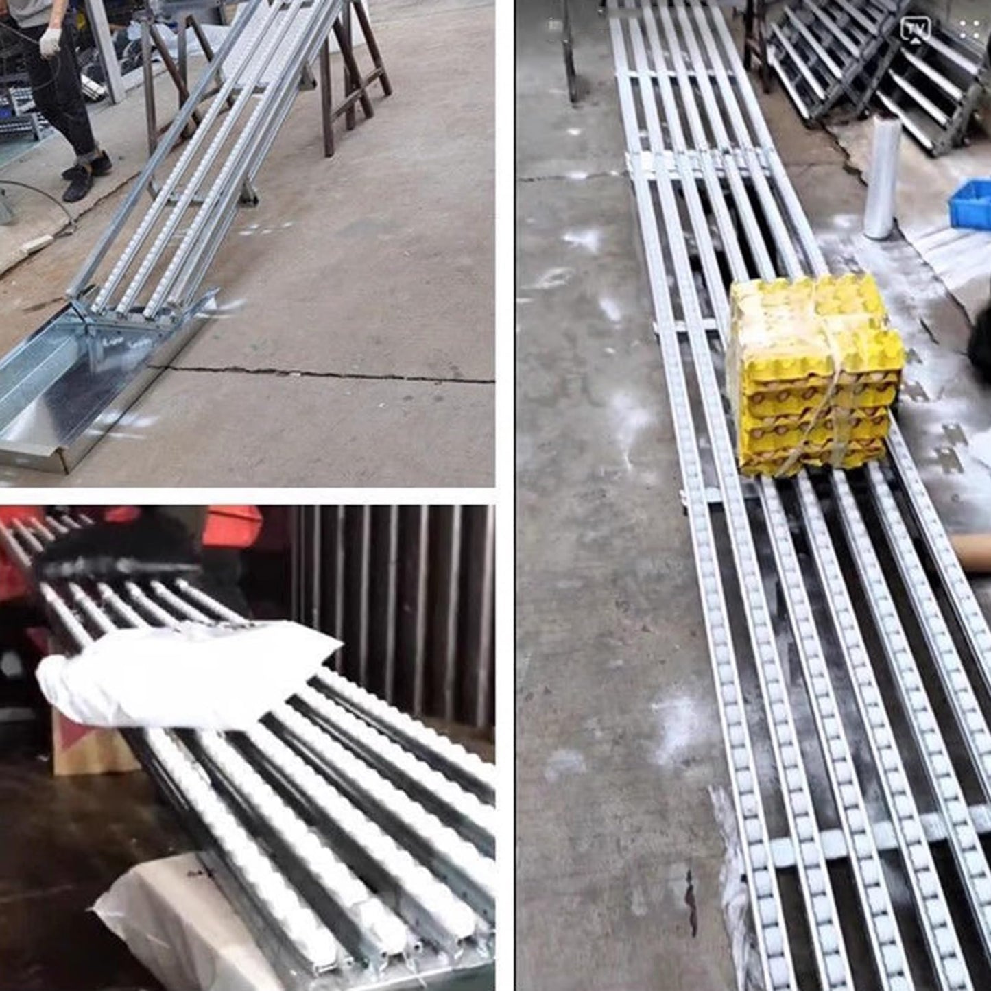 Light-Duty Roller Stand Conveyor - Portable ABS Plastic Slides, Splicable Design for Easy Transport & Unloading, 50cm Width x 150cm Length, Ideal for Box Line Handling