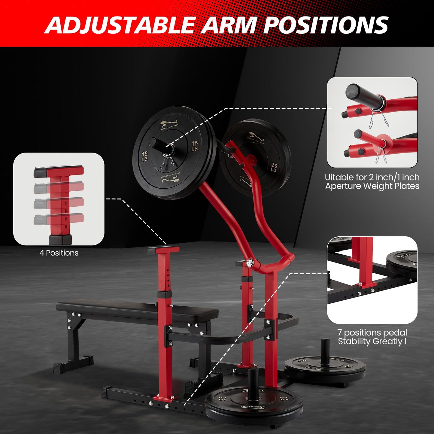 Garvee Chest Press Machine, Bench Press Machine with Independent Converging Arms, Adjustable Bench Chest Press for Home Gym Upper Body Strength Training