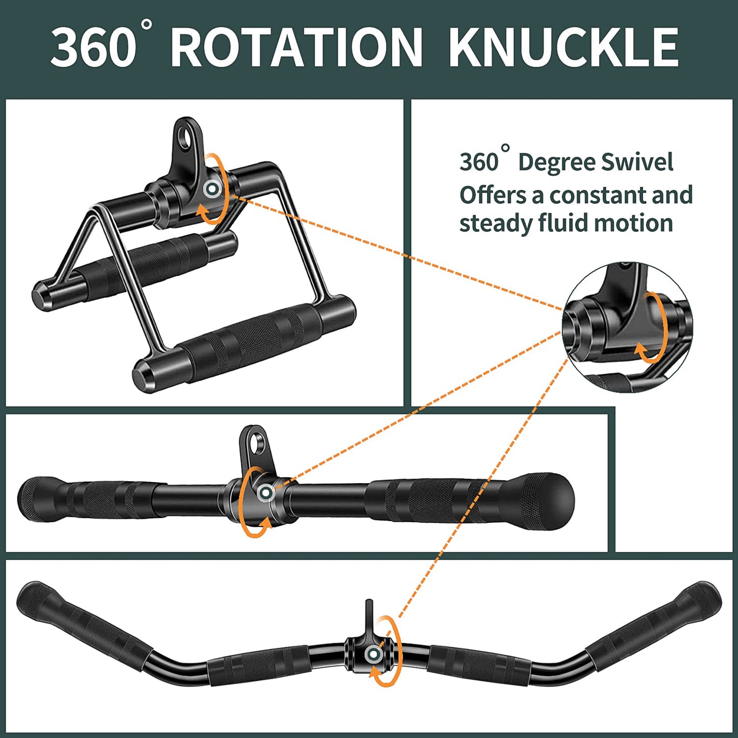 WNOEY Cable Machine Attachment, Cable Attachments for Gym, Gym Cable Attachments, Cable Machine Attachments Set