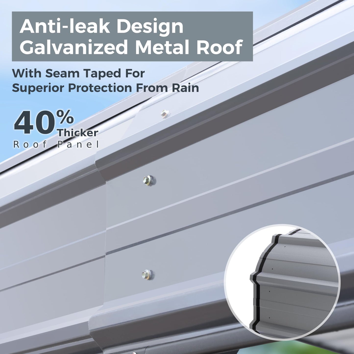 GREEN PARTY 12 x 25 ft Metal Carport Kits with Galvanized Steel Roof, Heavy Duty Metal Carport Canopy, Outdoor Car Tent Metal Garage Shelter for Car, SUV, Truck and Boats, Grey