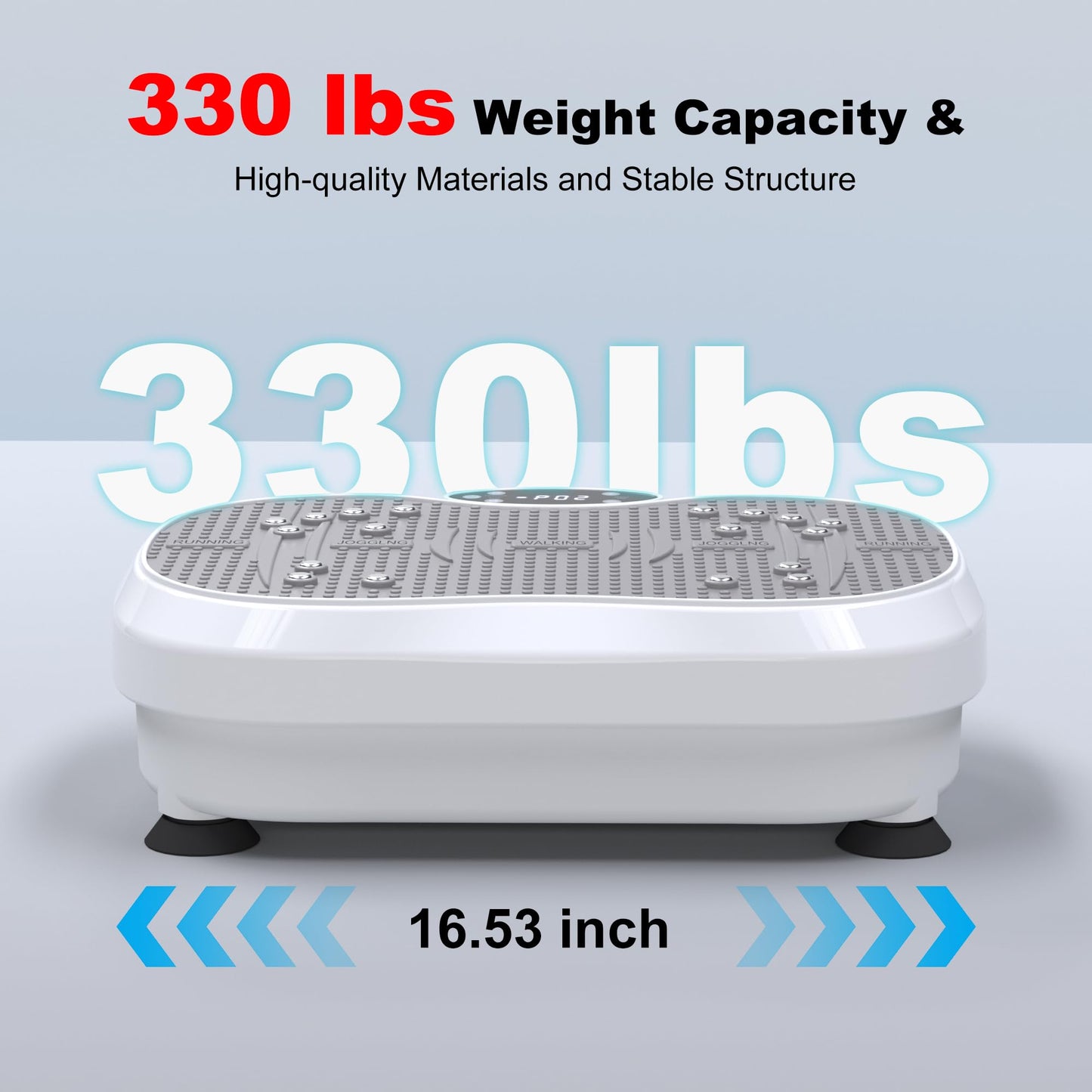 XIHEIMA Vibration Plate Exercise Machine for Lymphatic Drainage, Whole Body Fitness Workout Equipment Stand Shake Board Sport Gym for Weight Loss Fat Burner for Women Men (White)