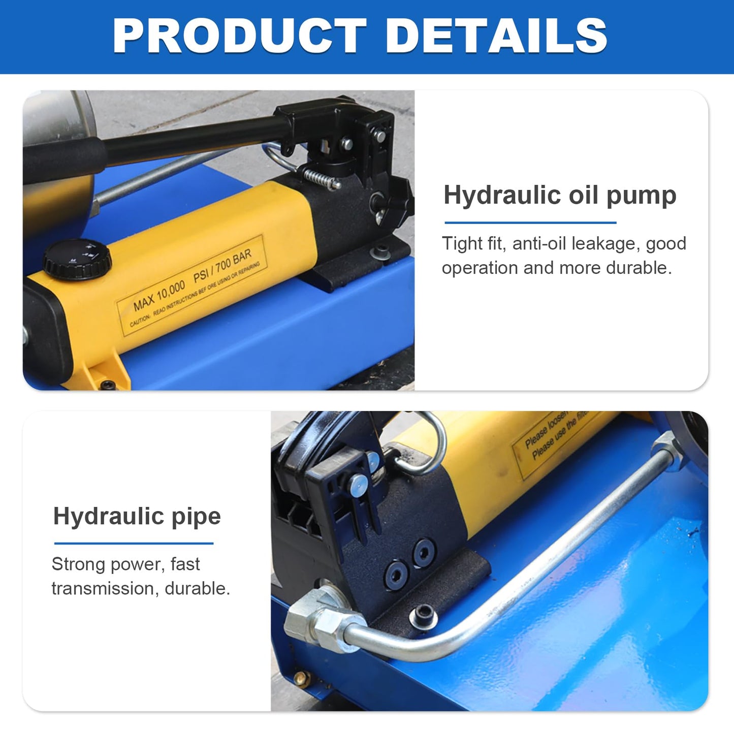 LABFENG Hose Crimper with 8 Sets of Dies High Pressure Hydraulic Hose Crimping Handheld Hydraulic Hose Crimping Tool (Hose Crimper)