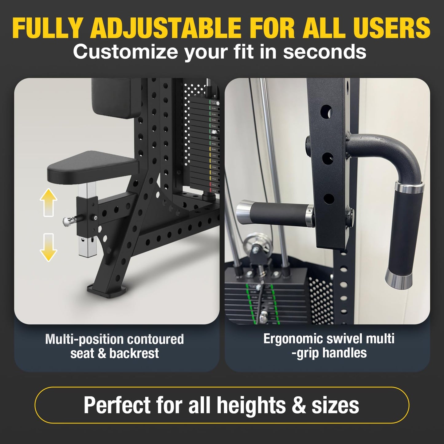 PEC Deck Rear Delt Fly Machine - Dual Function Chest & Rear Delt Strength Trainer, 220 lbs Weight Stack, Adjustable Seat & Handles for Home Gym or Commercial Use