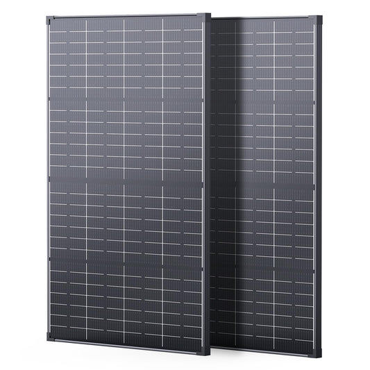 430W Anti-Shading Bifacial Solar Panel,Callsun 2PCS 215 Watt N-Type 16BB Monocrystalline PV Module, Over 25% High Efficiency,Ideal for 12V/24V System,RV,Marine,Portable Power Station,Off-Grid