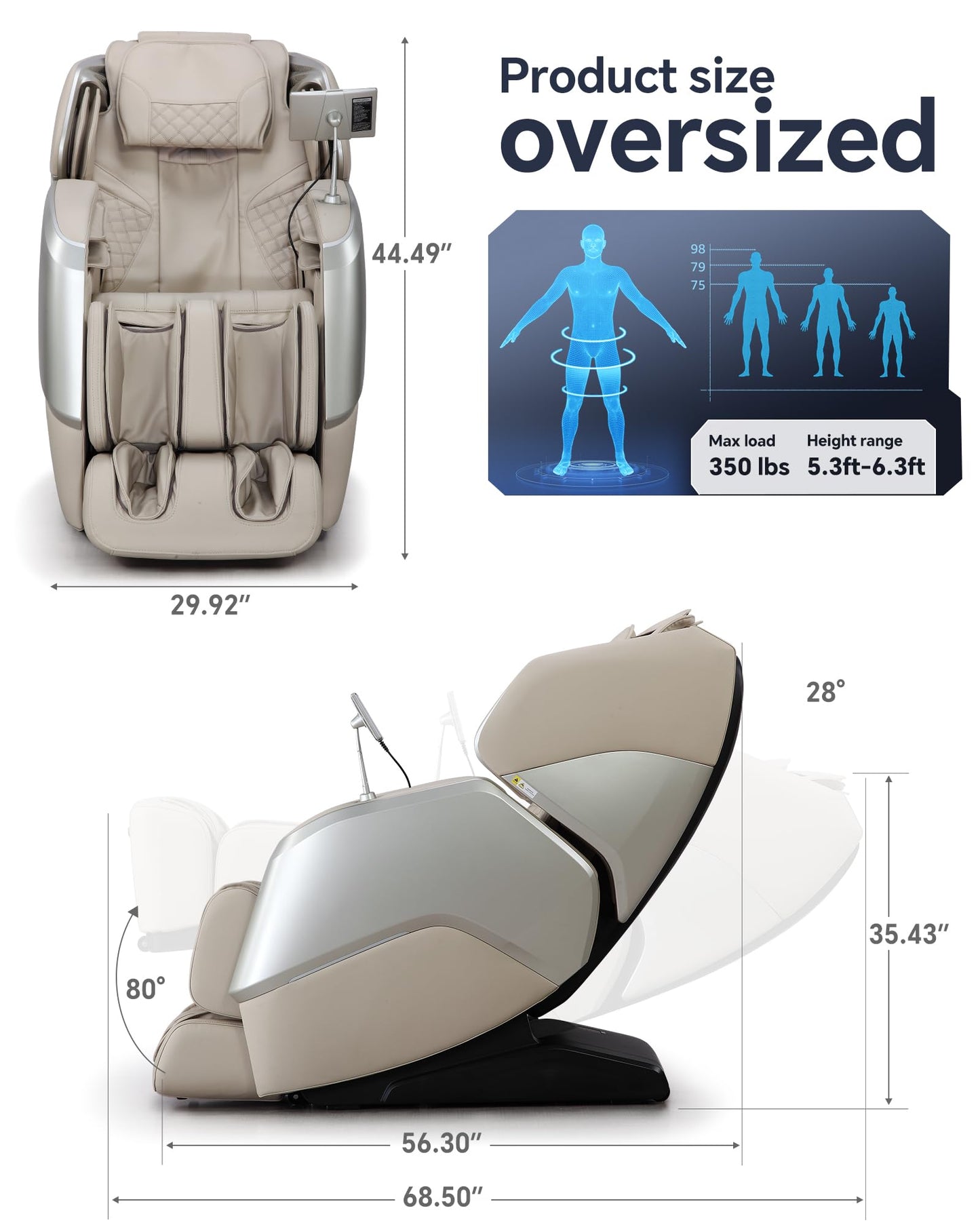 4D+3D Dual Mechanism Massage Chair Full Body, Zero Gravity Massage Chair Recliner with Segmented Dual SL Track, AI Fatigue Health Detection, 160° Flat Stretch, 8" HD Touchscreen & Voice Control,Brown