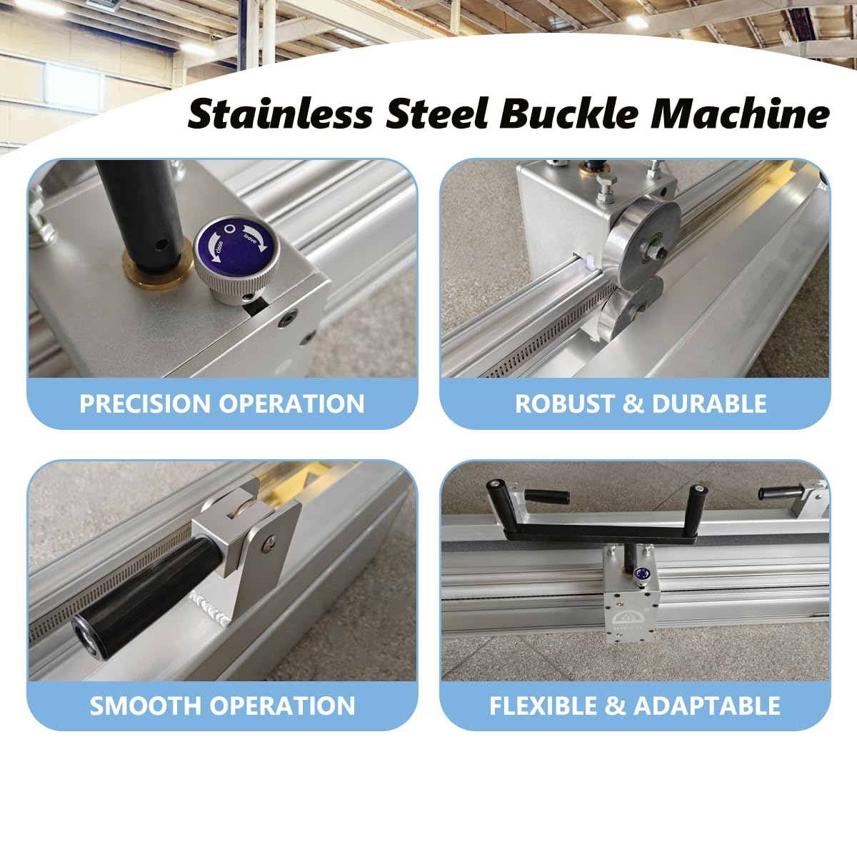 14'' Conveyor Belt Manual Roller Machine, Industrial Fastener Roller Lacer Installation Tool Splice Assembler with 2 Face Strips, for Flexco Wire Hook Steel Buckle Spike Lacing Fastener