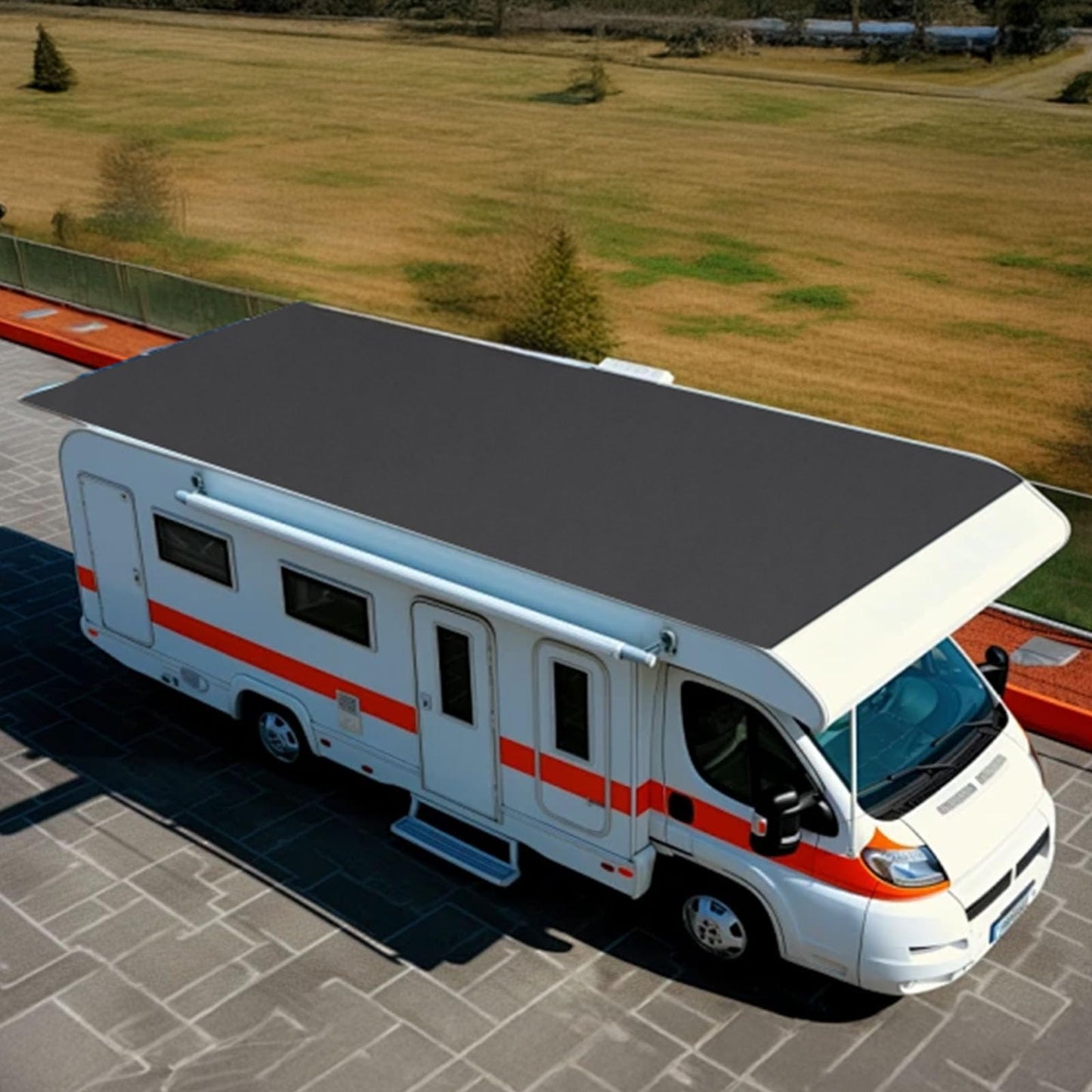 VEVOR Roll Roofing, 10 x 15 ft, 45 mil EPDM Rubber Roofing, Long Lifespan & Weather-Resistant, Withstands Harsh Temperatures, Flexible & Easy Installation, Roof Underlayment for RVs, Roofs, Ponds