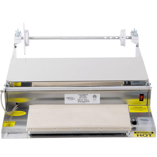Winholt WHSS-1 Film Wrapping Dispenser, Counter Type, Aluminum & Stainless Steel, Teflon Hot Plate, ETL Listed, Holds 18"x8" Rolls, 3" Core Adapter, 115V, 750W, Ensures Fresh Food Protection