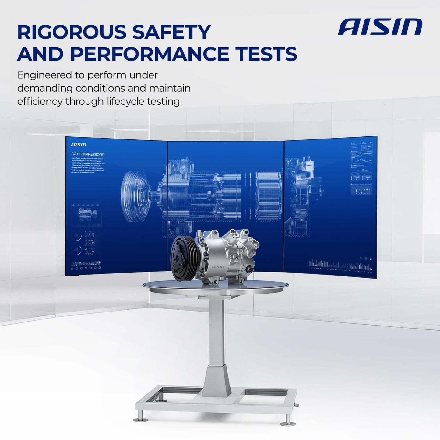 AISIN AFTERMARKET ACCT-00828 Air Conditioner AC Compressor - Compatible with Toyota Echo 2000-2005 - with 4-Pulley Groove, with Clutch
