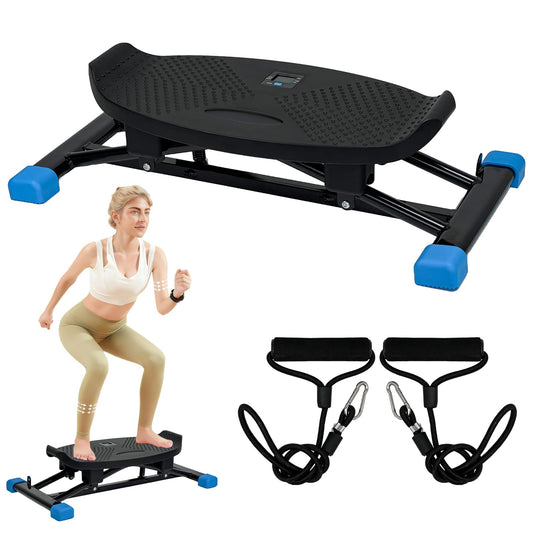 JOBUR Balance Trainer Simulated Ski Machine Resistance-Based Aerobic Treadmill Portable Stepper Carries 300 pounds Silent Full-Body Exercise Machine with LED Display.