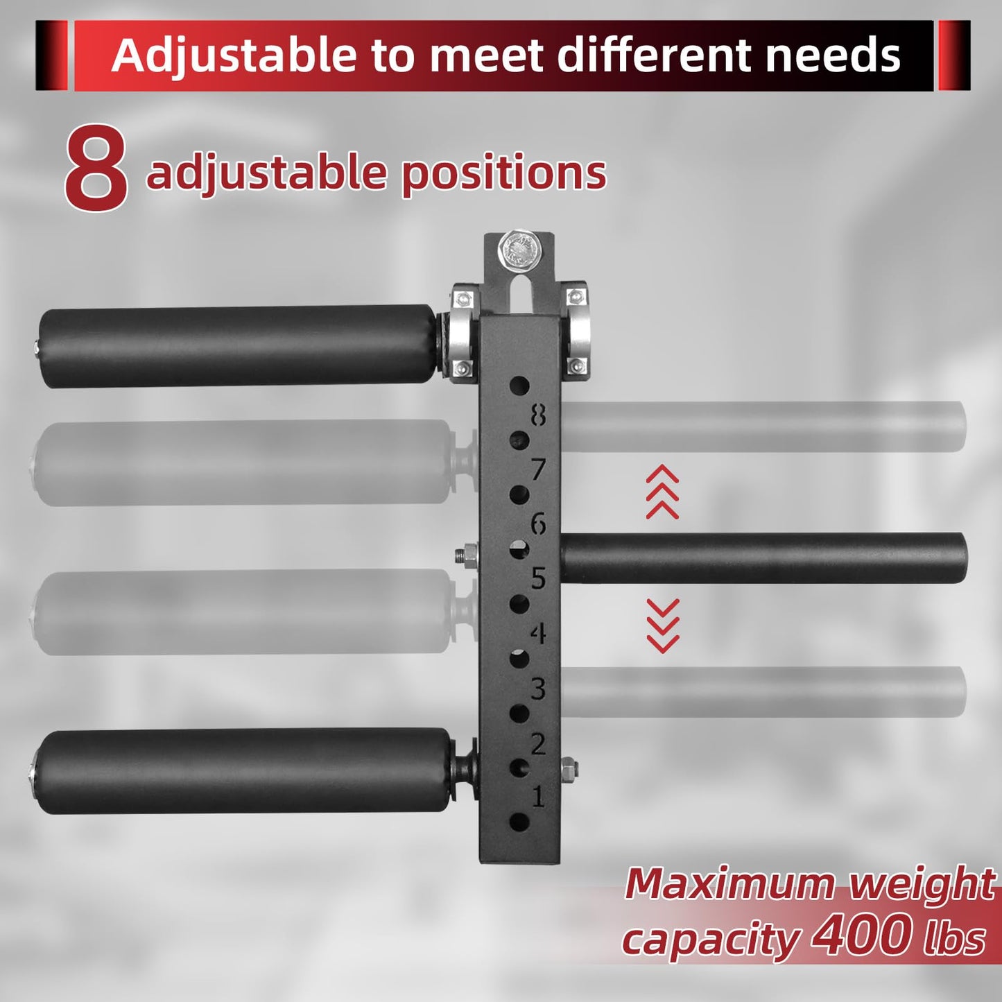 Leg Extension Attachment for Power Rack: Seated Leg StrengthExtension and Curl Machine - 8-Position Adjustable Seated Leg Trainer Power Racks with 26mm/1in Hole