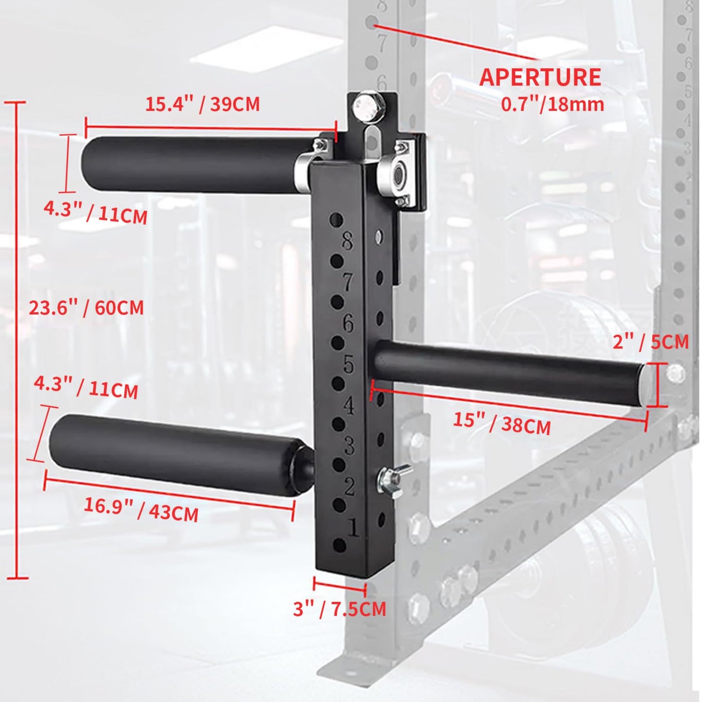 MARLANG Leg Extension and Curl Machine for Power Rack Attachments, Leg Extension Attachment for Home Gym, Leg Curl Attachment for Workout Equipment, Black