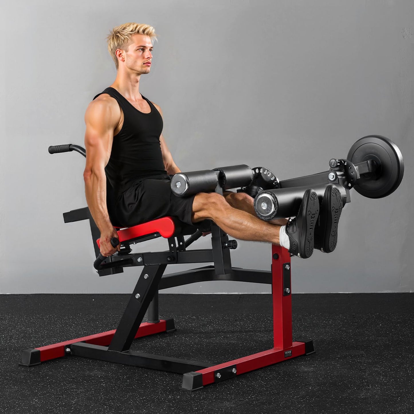 VEVOR Leg Extension and Curl Machine, Seated Leg Rotary Extension for Thigh, Adjustable Lower Body Specialty Exercises Equipment, Heavy Duty Workout Bench for Home Gym, 550 LBS Capacity