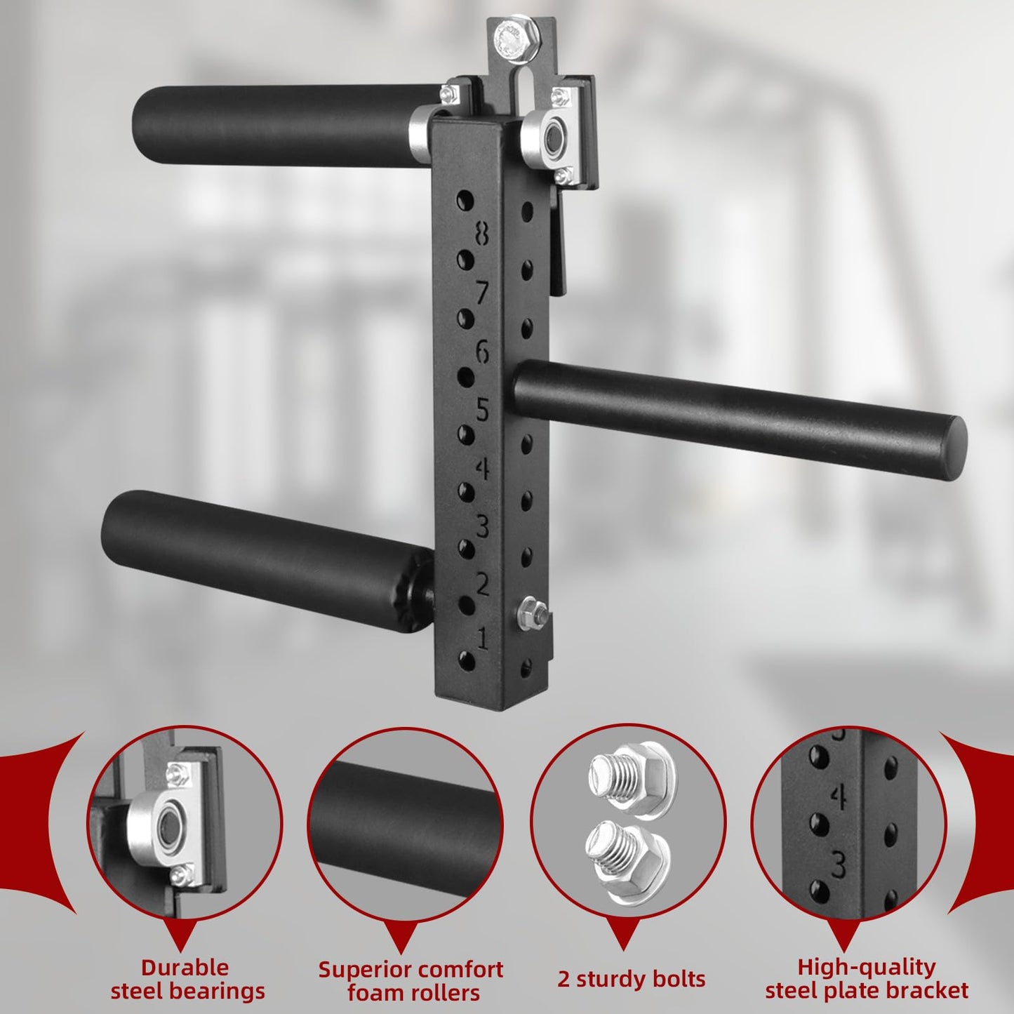Leg Extension Attachment for Power Rack: Seated Leg StrengthExtension and Curl Machine - 8-Position Adjustable Seated Leg Trainer Power Racks with 26mm/1in Hole
