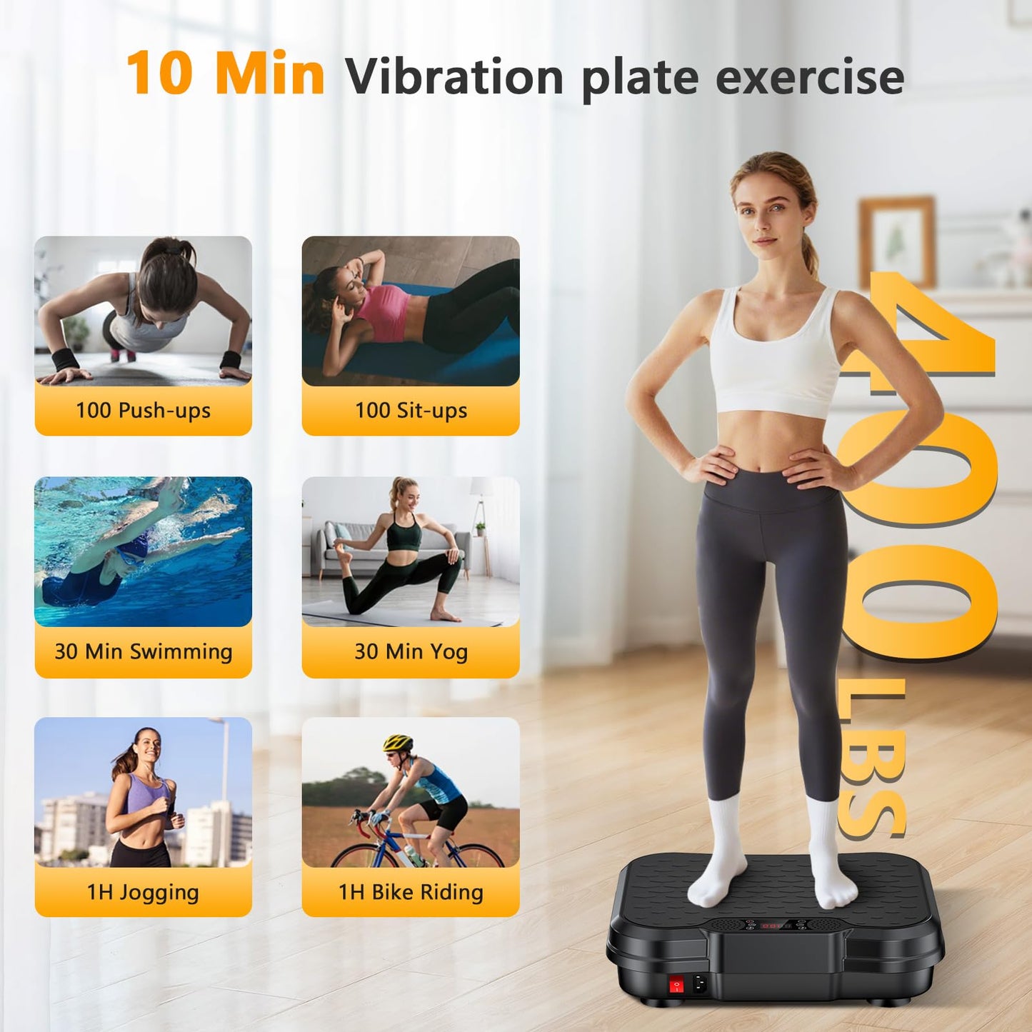 NXSCI Vibration Plate Exercise Machine,Vibrating Platform for Lymphatic Drainage with 250 Speeds,500 lbs Weight Capacity,Vibrated Plates for Weight Loss,Full Body Workout Equipment for Fitness at Home