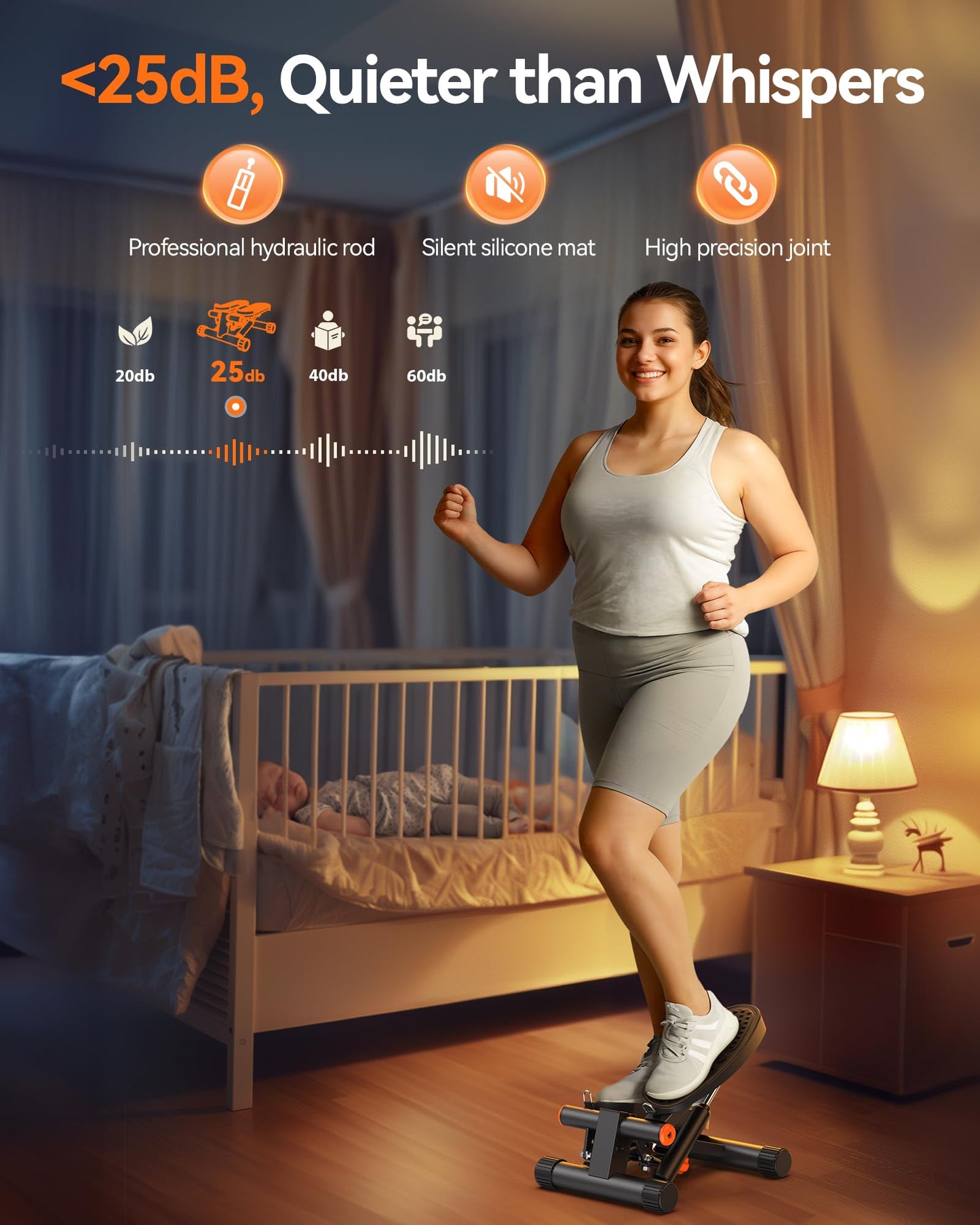 Niceday Stepper Exercise Equipment with Resistance Bands
