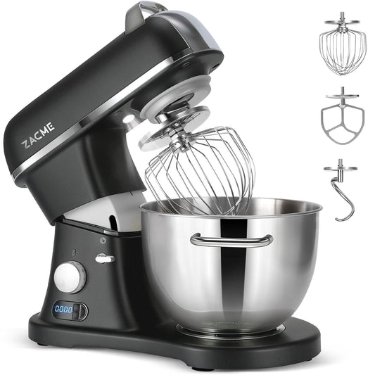 8.4QT Commercial Stand Mixer 800W with Aluminum Die Casting Meets the Standard of NSF/ANSI 8-2023, Mixers Kitchen Electric Stand Mixer with Stainless Steel 8L Bowl, Dough Hook, Whisk and Beater, Black