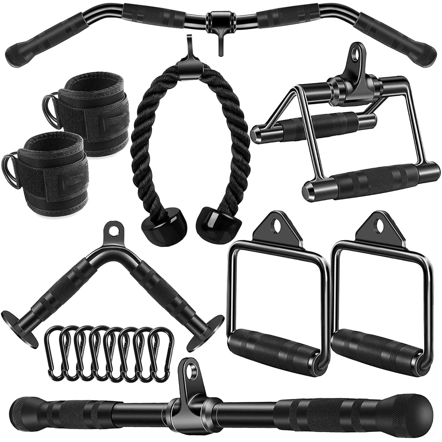 WNOEY Cable Machine Attachment, Cable Attachments for Gym, Gym Cable Attachments, Cable Machine Attachments Set