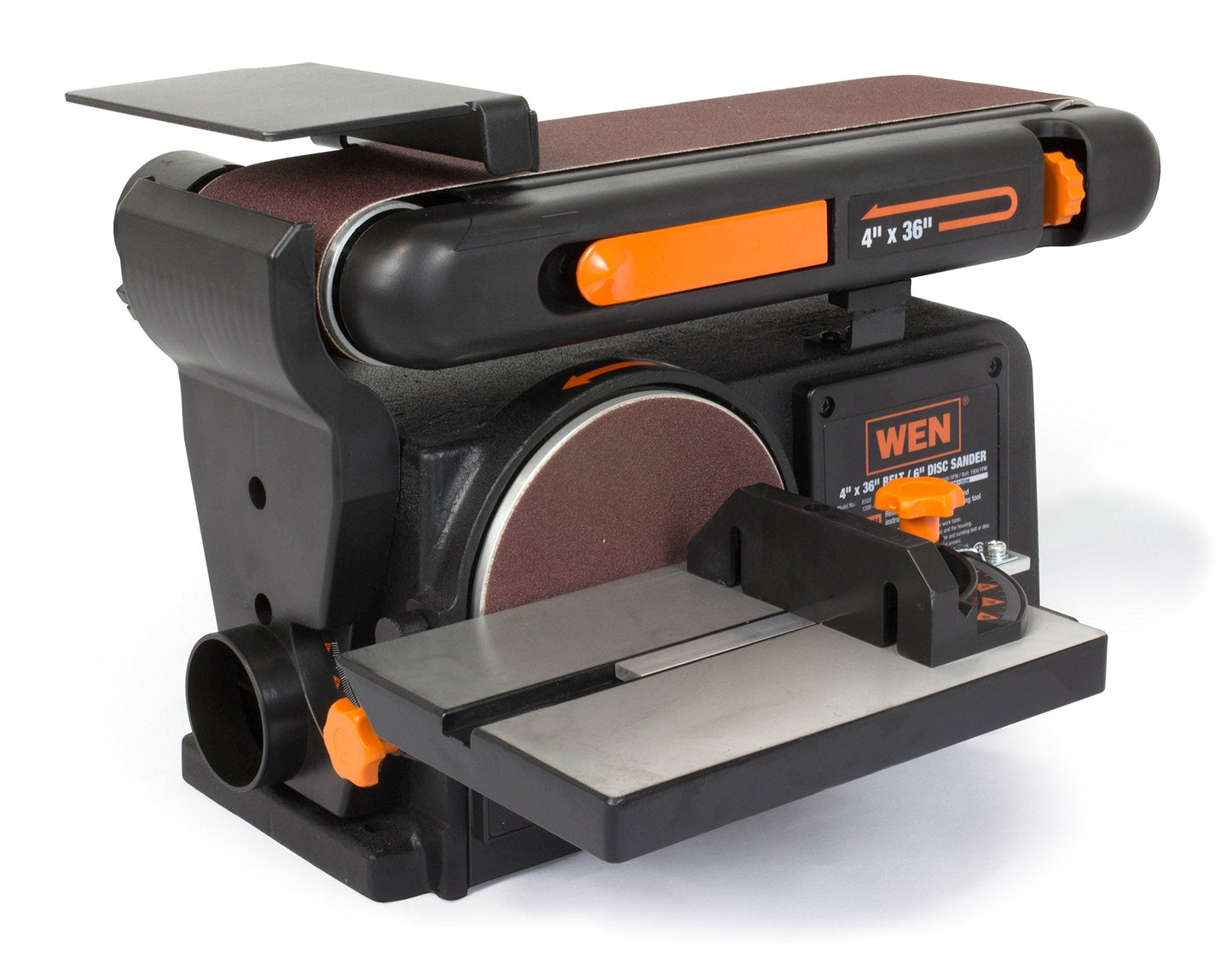 WEN PL1326 15-Amp 13-Inch Spiral Benchtop Thickness Planer & 6502T 4.3-Amp 4 x 36 in. Belt and 6 in. Disc Sander with Cast Iron Base