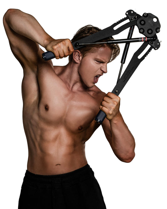 (NEW) GD Muscle Pump Power Twister Arm Exerciser & Chest Expander Upper Body Strengthener, Chest Workout Exerciser for Men, Workout Equipment Shoulder Muscle Training Fitness Equipment (22-100 lbs)