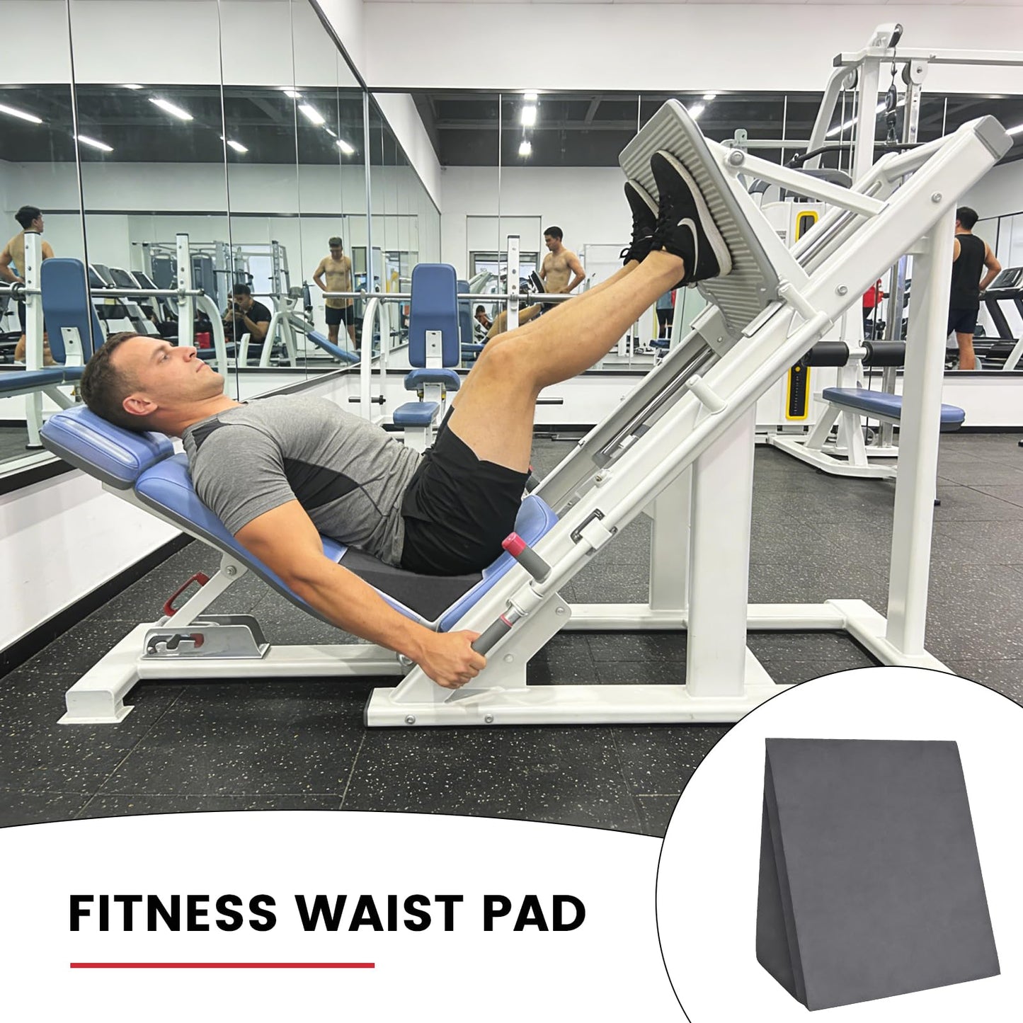 Anicuta Leg Press Machine Pad, Leg Press Attachment for Bench, Back and Knee Wedge Pads for Lumbar Support, Lightweight Cone-Shaped Fitness Equipment