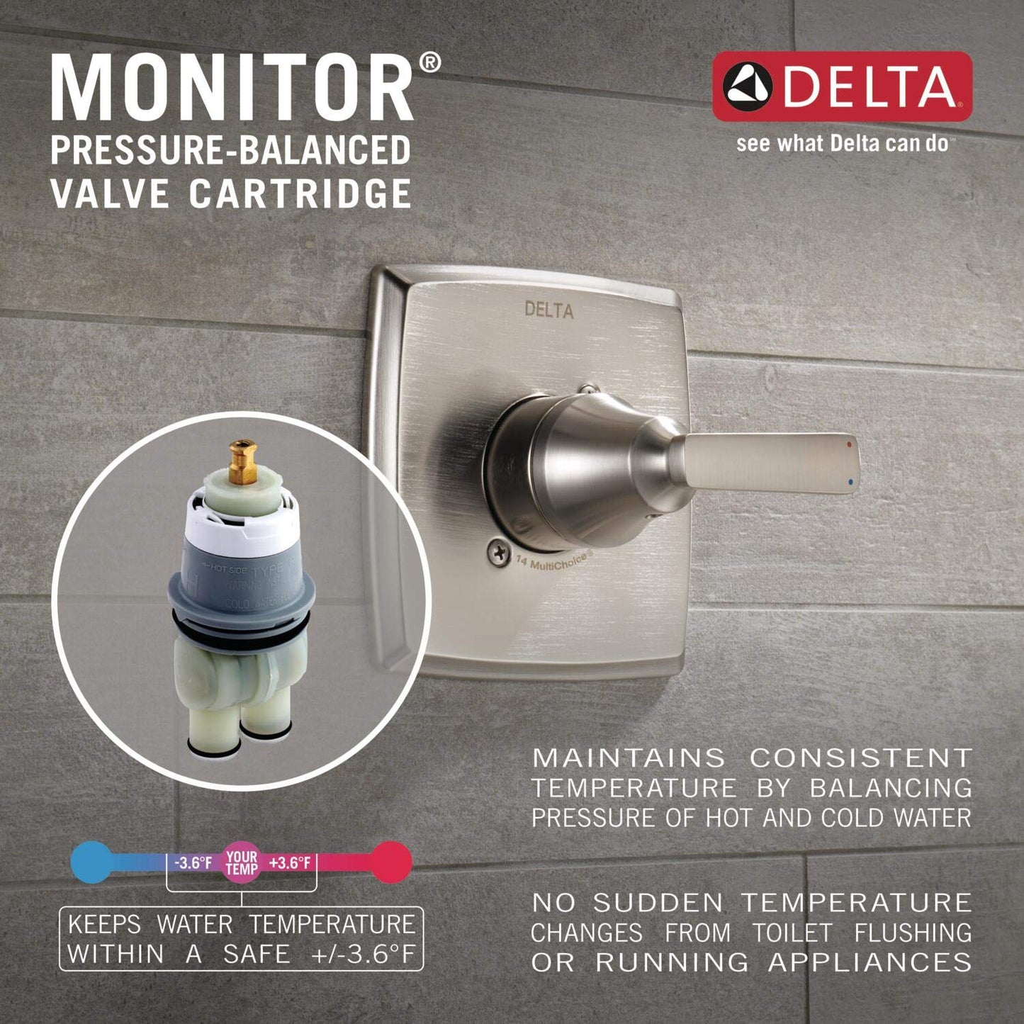 Delta Woodhurst 14 Series Shower Faucet Set, Oil Rubbed Bronze Shower Head and Handle Set, Valve Trim Kit, Venetian Bronze T14232-RB (Valve Not Included)