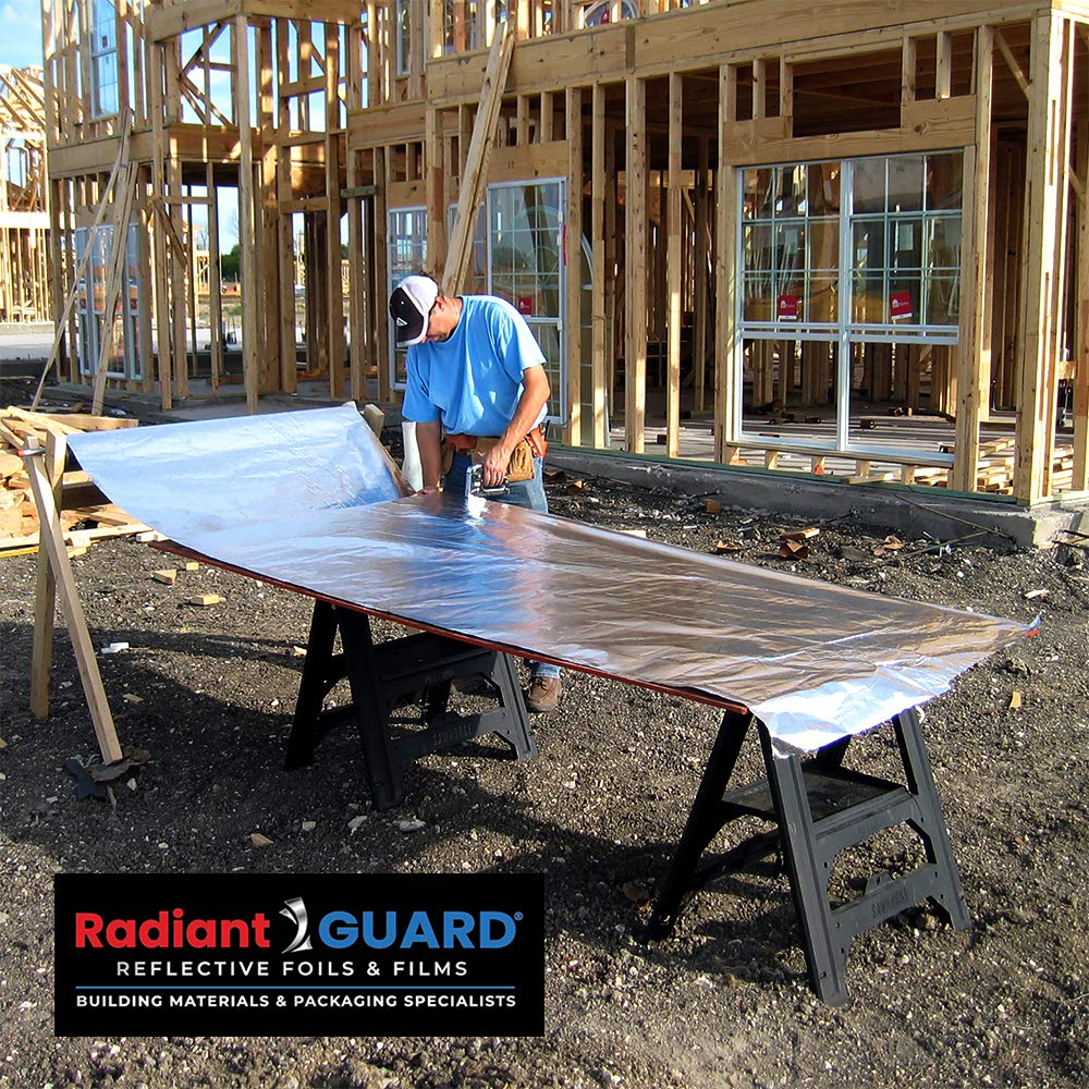 Radiant Barrier Attic Insulation 500 sq ft Xtreme Heavy Duty Reflective Foil Insulation, 48-inch by 150-feet Perforated Breathable Double Reflective Aluminum House Wrap Thermal Roll