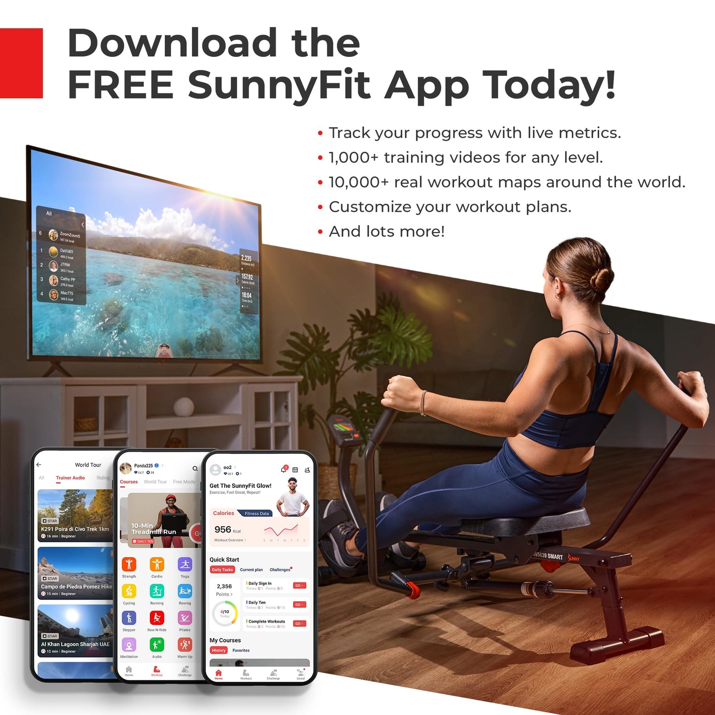 Sunny Health & Fitness Performance Upright Exercise Bike with 8-Level Magnetic Resistance, Pulse Sensor & Exclusive SunnyFit® App Enhanced Bluetooth Connectivity - SF-B220030