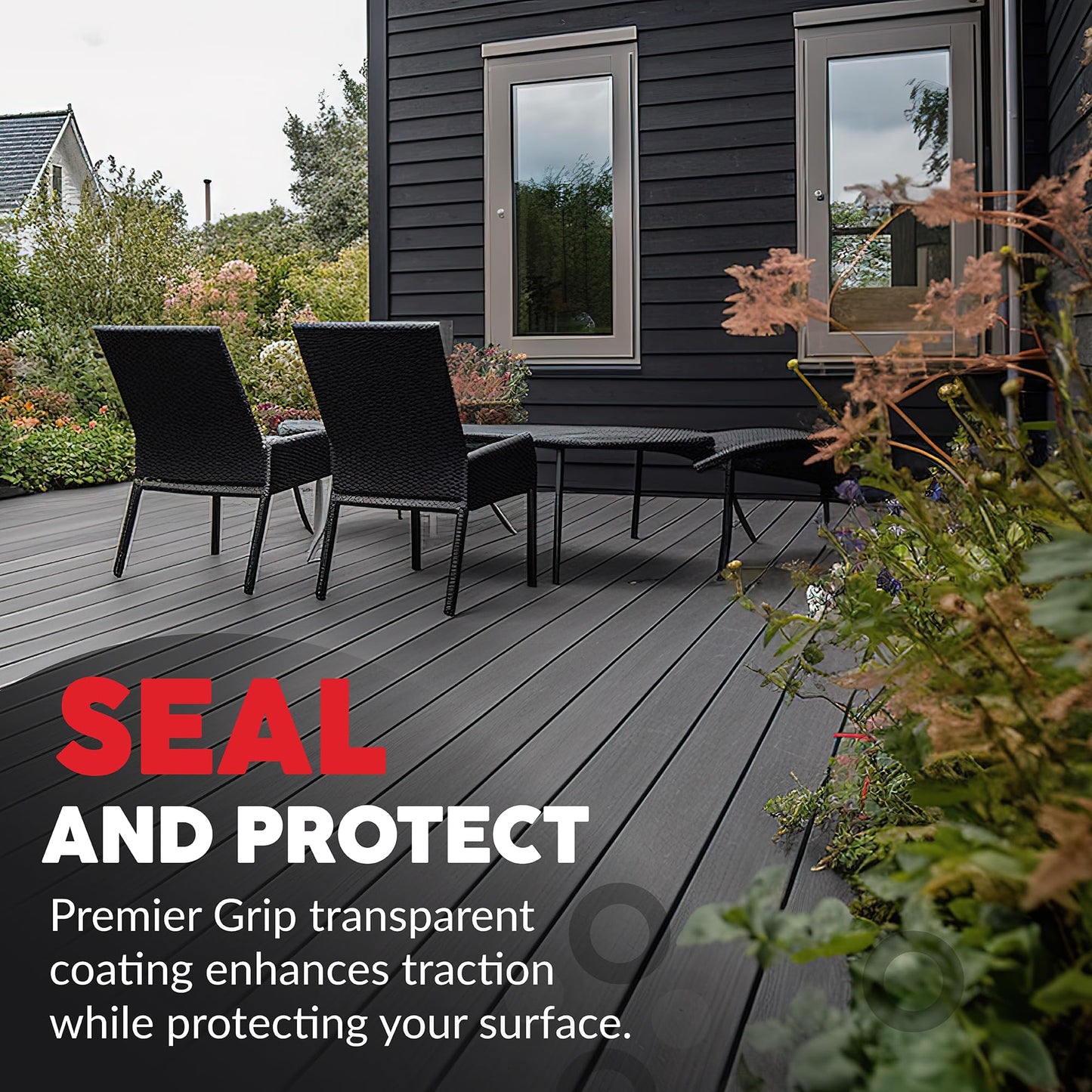 Premier Seal Non-Slip Concrete & Paver Sealer – Clear Anti-Slip Sealant for Pool Decks, Driveways & Garages - Matte Finish