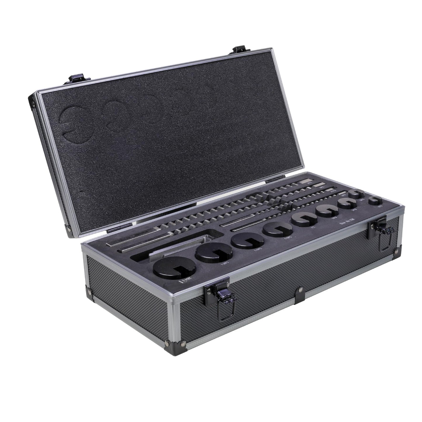 Jerax tools No.10 Keyway Broach Sets 18 Pcs Inch HSS Industrial Tools with 4 Broaches, 9 Bushings and 5 Shims
