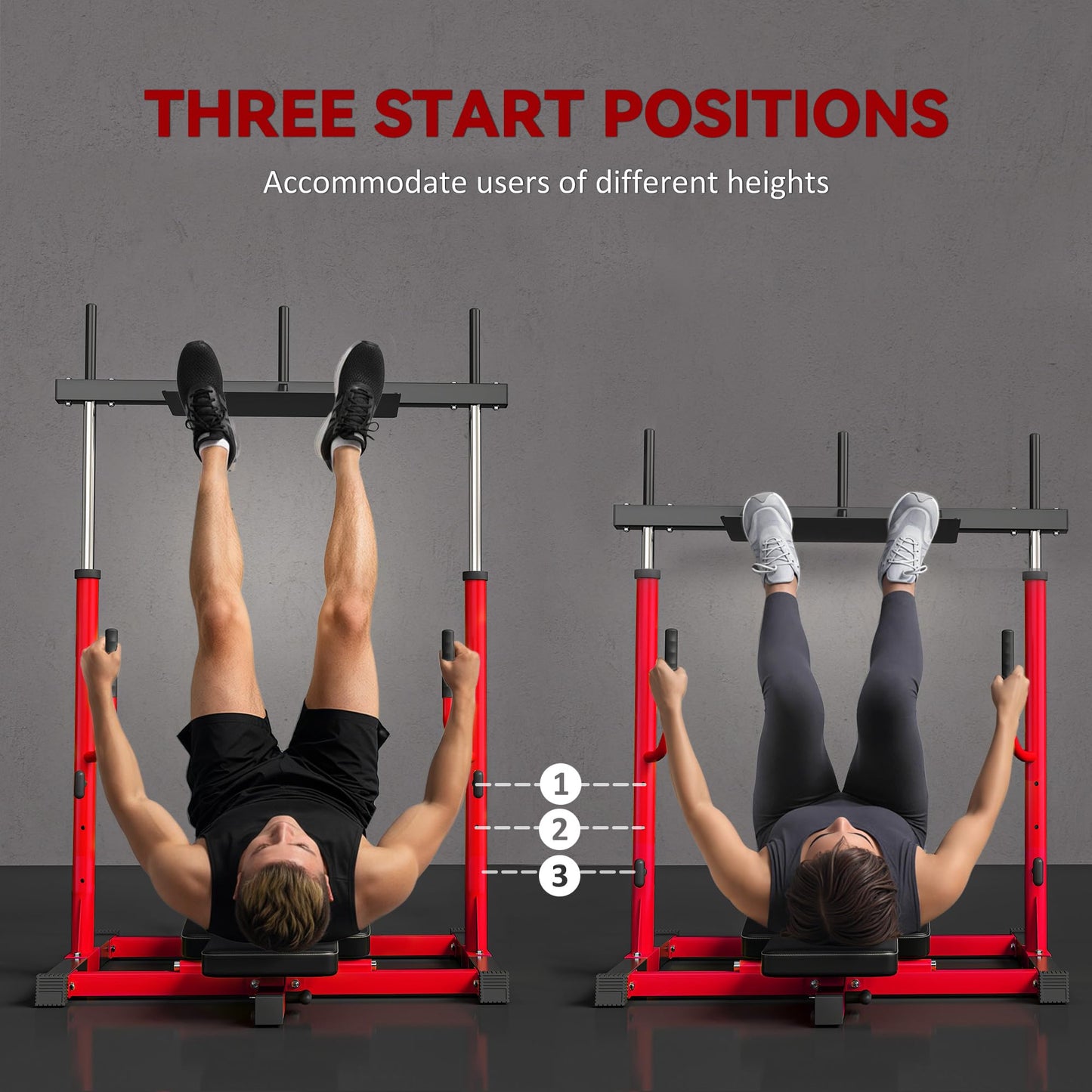 Soozier Vertical Leg Press Machine, 660LBS Capacity, Leg Strength Training Machine with Adjustable Leg, Back, and Head Positions for Home Gym, 1 inch Standard Plate Compatible, Red