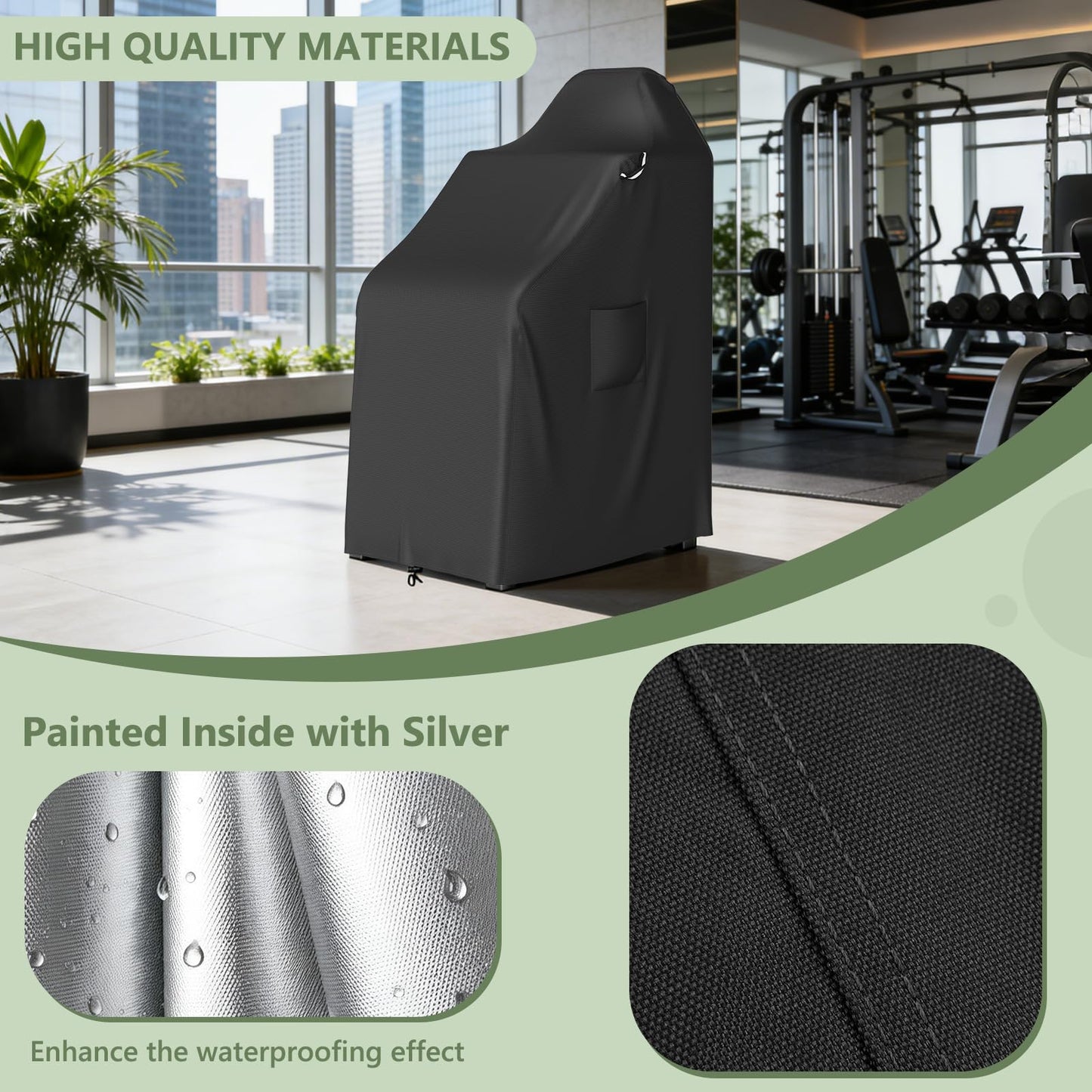 COSHNIBI Stair Stepper Machine Cover,Heavy Duty Waterproof Stair Climber Covers for Most Stair Stepper Machine,Exercise Machine Cover for Home Gym Exercise Indoor & Outdoor