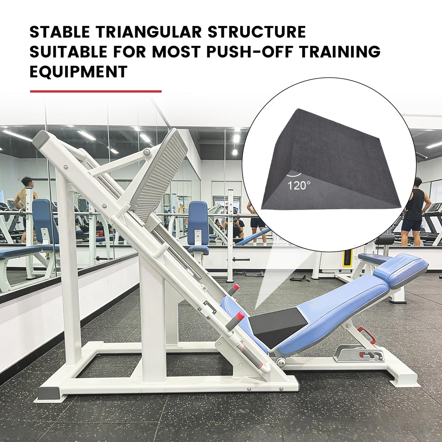 Anicuta Leg Press Machine Pad, Leg Press Attachment for Bench, Back and Knee Wedge Pads for Lumbar Support, Lightweight Cone-Shaped Fitness Equipment