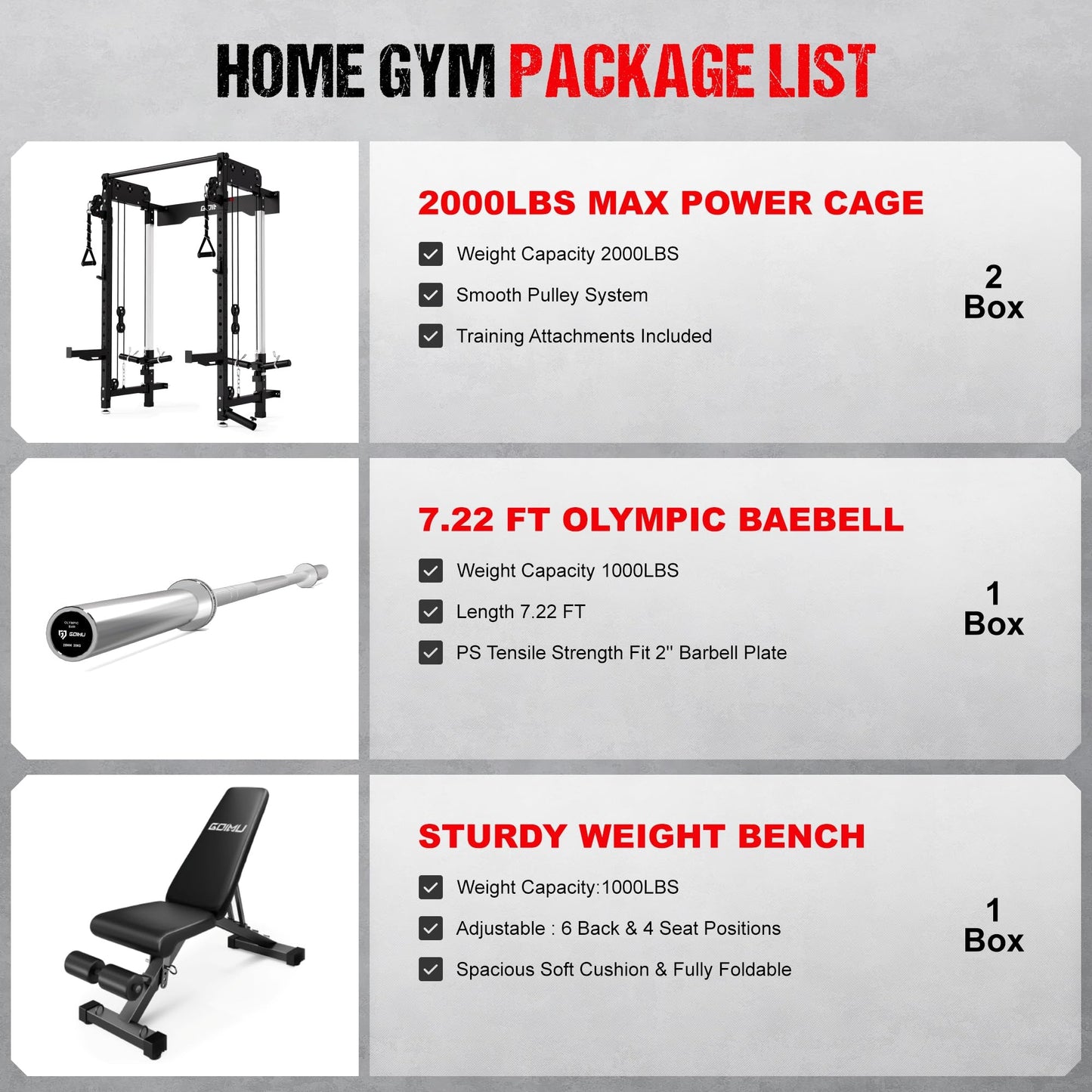 Goimu WM3-V4 Folding Squat Rack, Wall Mounted Power Rack with Dual Independent Pulley System, Functional Trainer with 5 Adjustable Function Modes for Space Saving (WM3 Bundle Black)