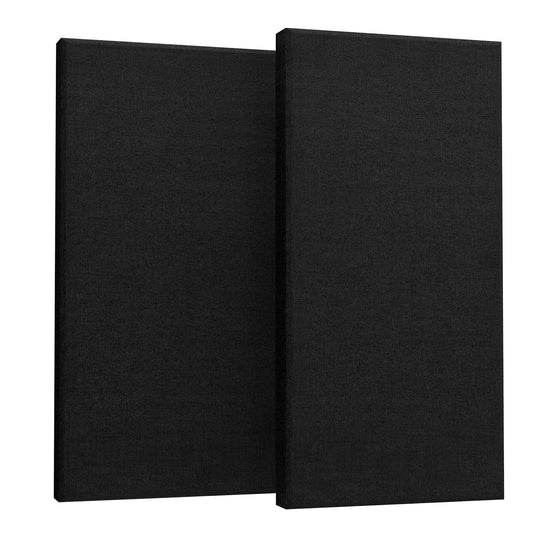 UMIACOUSTICS 2 PCS Acoustic Panel, 47.2" x 23.6" x 2" Fiberglass Sound Proof Wall Panels, Sound Absorbing Panels for Studios, Office, Home Theater. Black