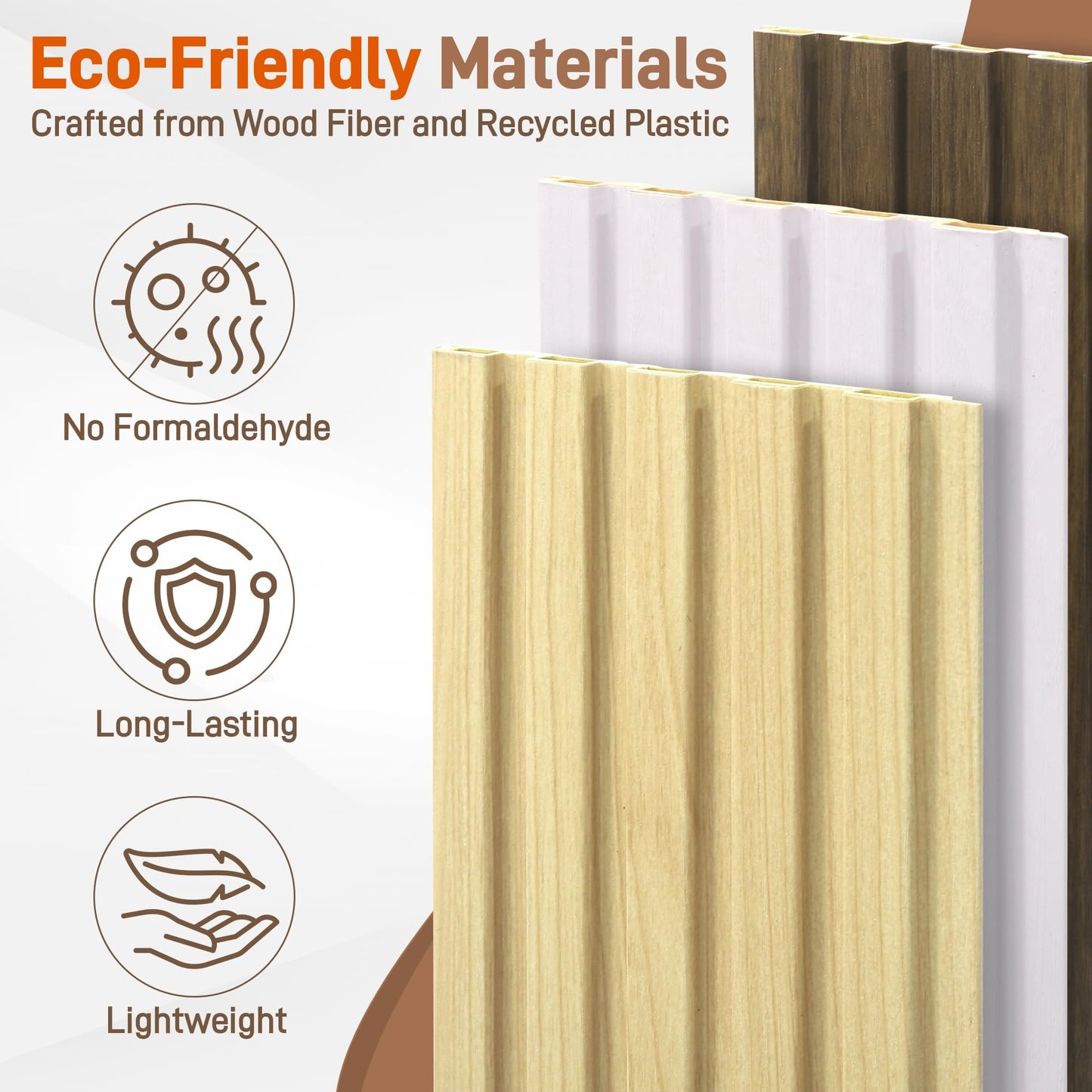 LETKEYS WPC Slat Wall Panels, 16 Packs 48 x 6 Inch WPC 3D Wood Wall Paneling for Interior Wall Decor, Living Room, Bedroom, TV Background, Wainscoting Panels for Wall Decor, Light Maple