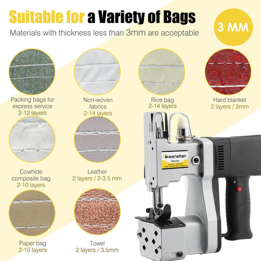 Prepare 10pcs Needles & 6 Spools of Thread for GS8-015 Bag Closing Machine