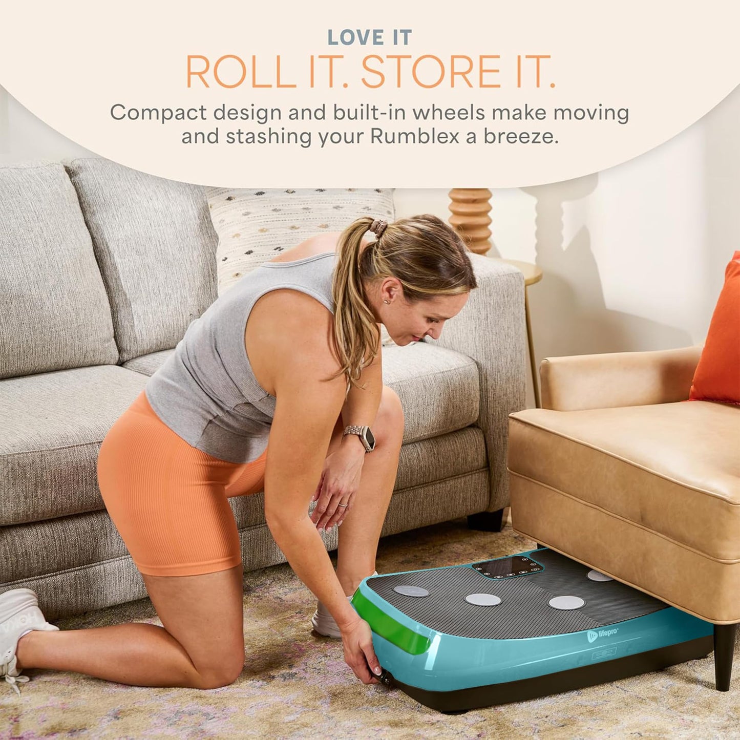 Lifepro Rumblex 4D Curved Vibration Plate Exercise Machine – Triple Motor Vibrating Platform Machine with 7 Modes & 60 Speeds – Full Body Vibration Plate for Lymphatic Drainage & at Home Workout