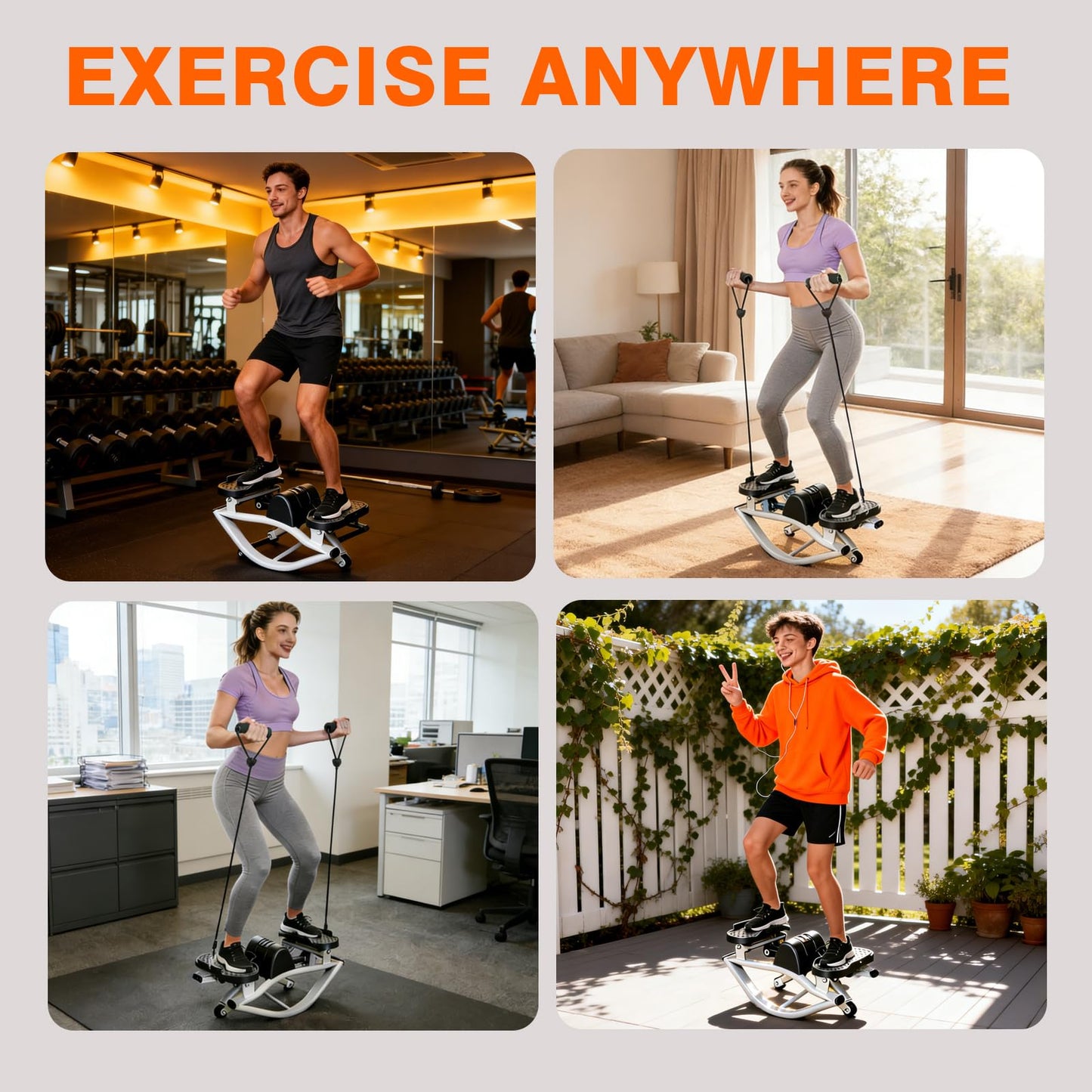 Rock Stepper Side to Side,Steppers for Exercise at Home with Digital Display,Workout Equipment for Home,Apartment and Office. Stepper Exercise Machine for Exercise Fitness Stepper for Arms,Legs