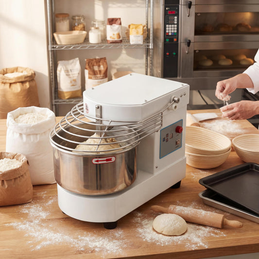 GarveeTech Commercial Food Mixer, 10.5 Qt Touch Screen Dough Mixer Machine with Timer, Security Shield, 650W Dual Rotating Dough Kneading Machine Food-grade Stainless Steel Bowl for Restaurant Bakery
