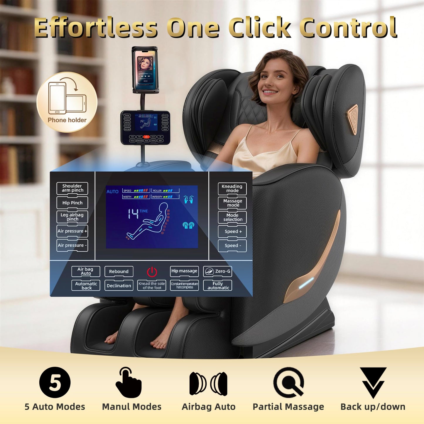VireoNest 2026 Massage Chair Full Body, Zero Gravity Massage Chair Recliner - Upgraded 10-Point Roller, Heating, Airbags, Foot Roller, Shiatsu Full Body Massage Chairs, Gift for Parent